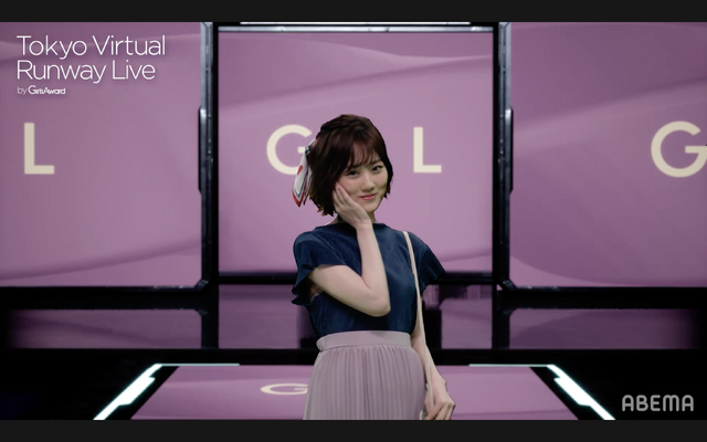 山下美月（C)Tokyo Virtual Runway Live by GirlsAward　（C)AbemaTV, Inc.