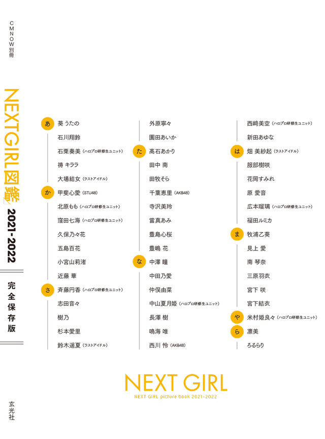 『NEXTGIRL図鑑2021-2022』（玄光社）