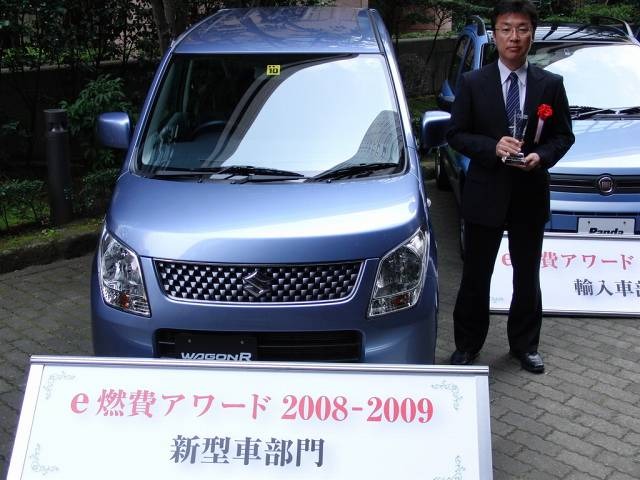 「新型車部門（2008/01〜2008/12に発売された車）」1位のスズキワゴンR