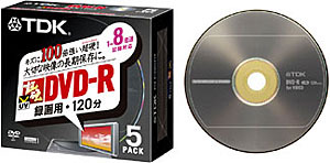 　TDKは、8倍速記録対応の録画用/データ用DVD-R「UVガード超硬」、6倍速記録対応のデータ用DVD-RW、2倍速記録対応の録画用/データ用DVD-RWカラー、2倍速記録・インクジェットプリンタ対応の録画用DVD-RWを発売する。
