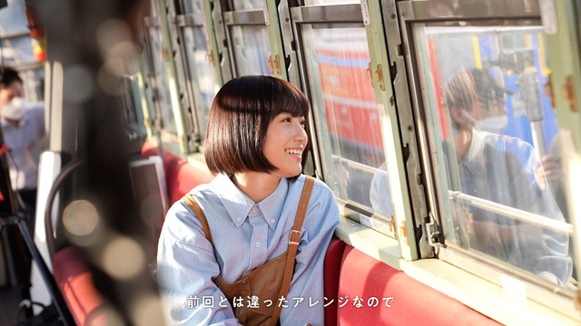 乃木坂46・掛橋沙耶香が地元・岡山の路面電車でCM撮影！