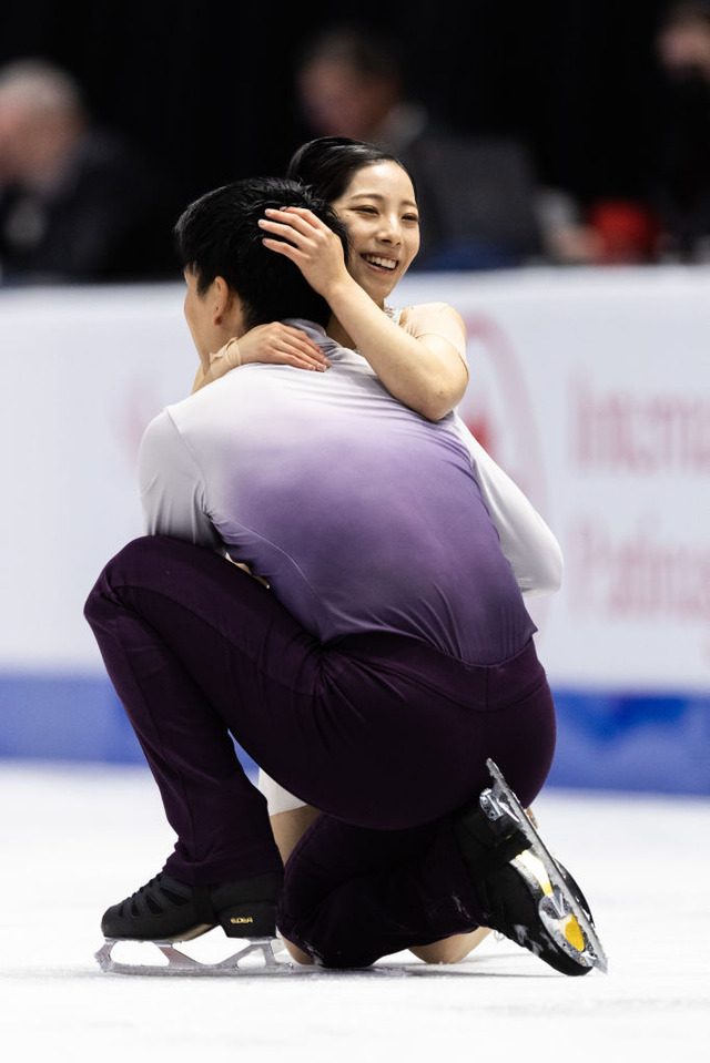 三浦璃来・木原龍一 (Photo by Dustin Satloff - International Skating Union/International Skating Union via Getty Images)