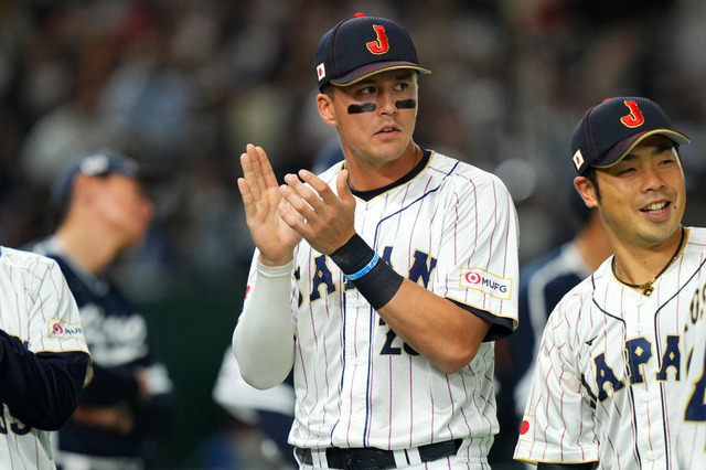 ヌートバー選手 (Photo by Masterpress - Samurai Japan/SAMURAI JAPAN via Getty Images)