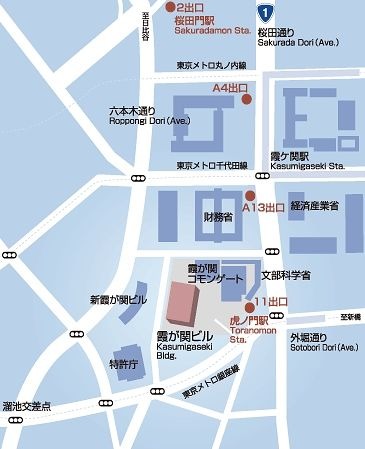NTTデータ霞が関プレゼンテーションスペース『INFORIUM（インフォリウム）』地図