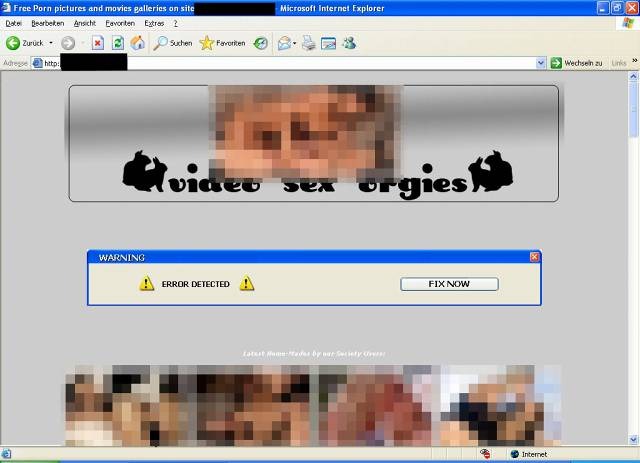 「PDF」ウイルスに汚染されたサイトの例（画像）
