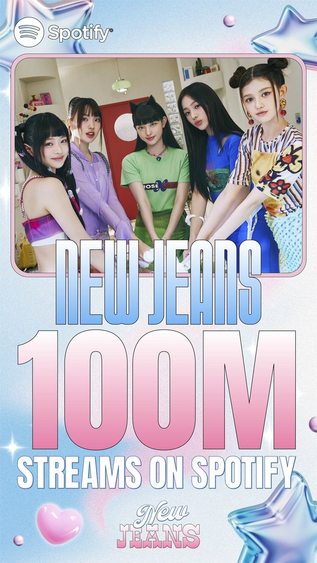 通算8曲目の快挙！2nd EP収録曲「New Jeans」がSpotify1億ストリーミング突破！