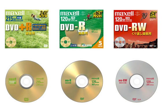 　日立マクセルは、片面2層記録対応のDVD+R DLや、16倍速記録対応DVD-R、6倍速記録対応DVD-RWの録画用DVDディスクを6月27日に発売する。