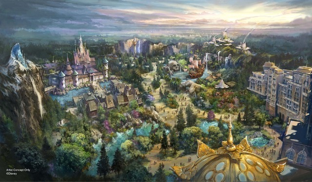 東京ディズニーシー新エリア「ファンタジースプリングス」、上空から撮影した建設過程の映像を公開