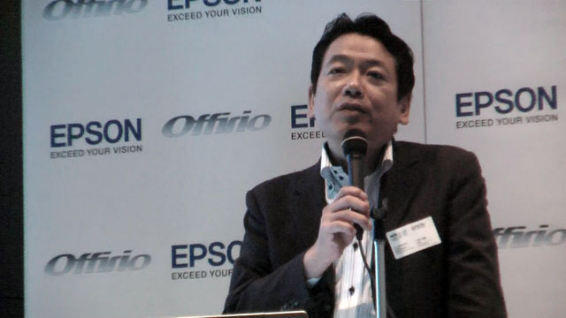 エプソン販売 取締役マーケティングセンター長の中野修義氏