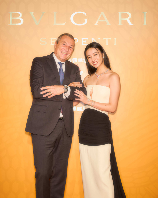 ブルガリグループCEOのジャン・クリストフ・ババンとKoki,