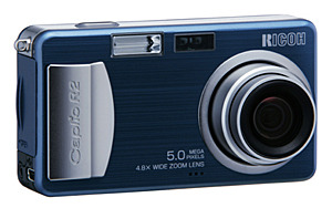 　リコーは、広角端28mmの4.8倍ズームと2.5型液晶搭載のコンパクトデジタルカメラ「Caplio R2」に、限定カラーモデル「ミスティックブルー」を追加、7月8日に発売する。限定数は2,500台。