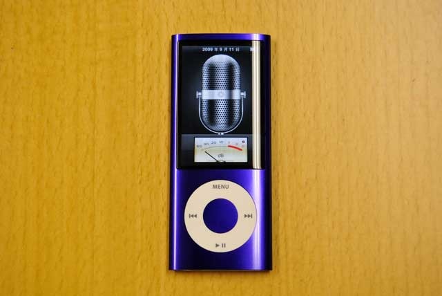 iPod nanoのボイスメモ画面