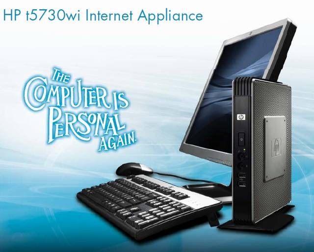 日本HP t5730wi Internet Appliance外観（カタログより）