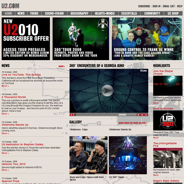 U2の公式サイト