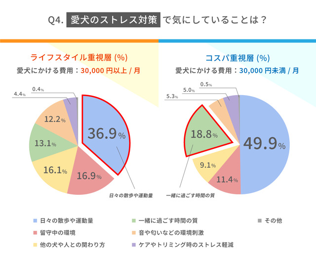 愛犬のストレス対策で気にしていること