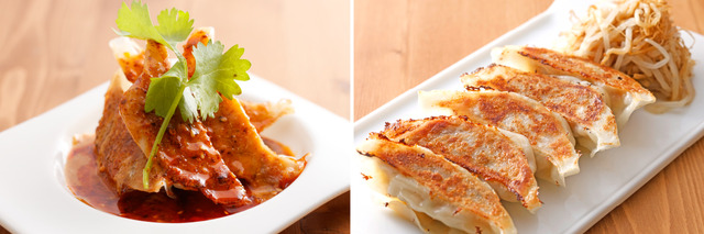 左：ヴィーガン　四川焼き餃子　490円(税込539円)　右：ヴィーガン　もやし焼き餃子　490円(税込539円)