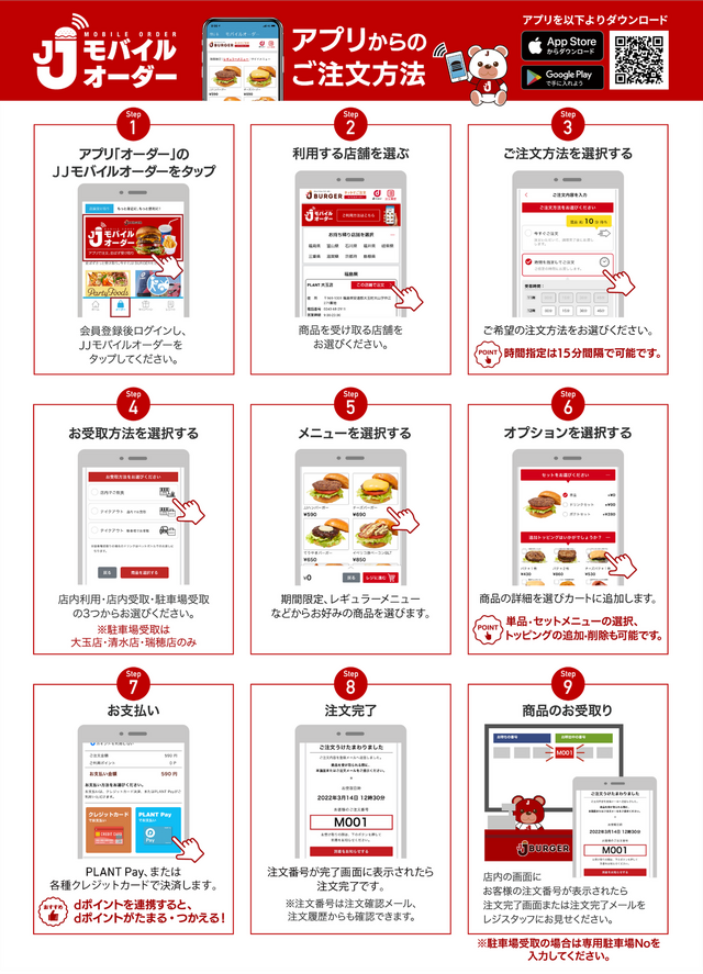 モバイルオーダー　注文方法