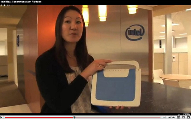 インテルが公開した映像で紹介されたAtom N450搭載ネットブック