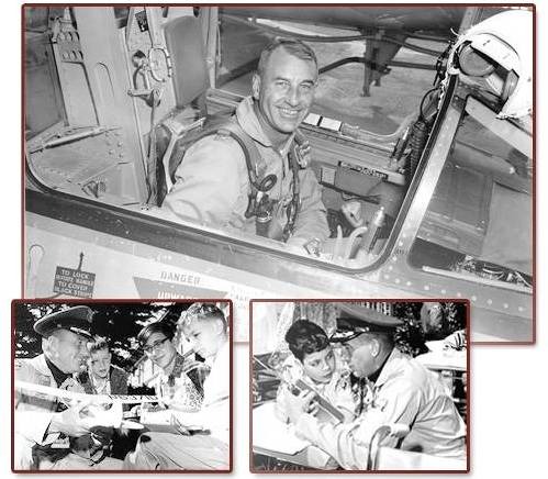 米空軍ハリー W. シャウプ大佐。1955年にサンタの現在地について最初の問い合わせがあったとき、彼がユーモアたっぷりに対応したことから、この催しが始まったという