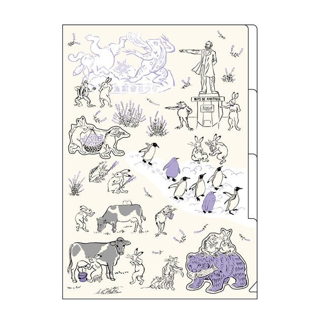 北海道×鳥獣戯画 クリアファイル 550円