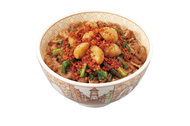 トリプルニンニク牛丼　(並盛) 830円