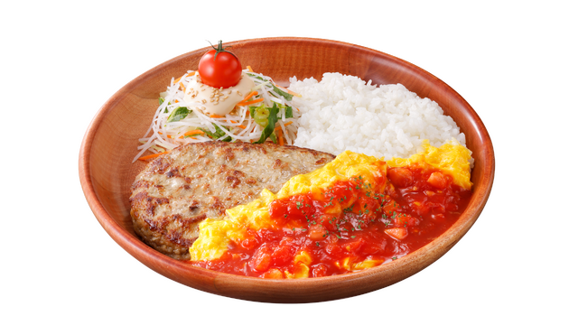 角切りトマトのオムバーグディッシュ