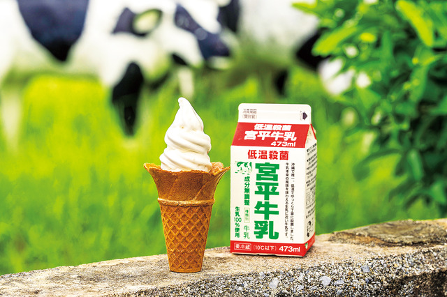 「宮平乳業ソフトクリーム」550円(1個)