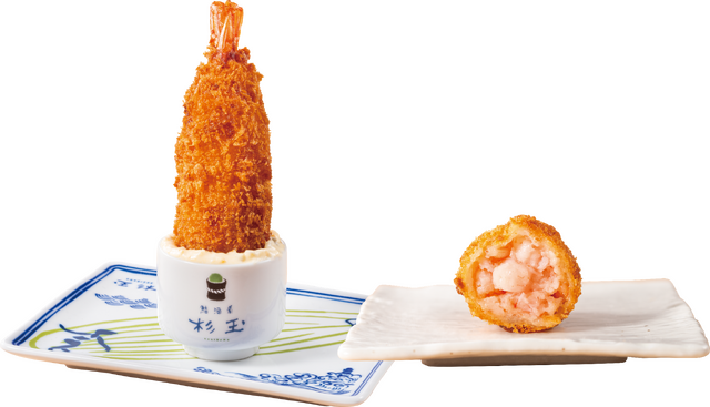 そびえ立つ、海老フライカツ ほんのりチーズのタルタルソース（税込495円）