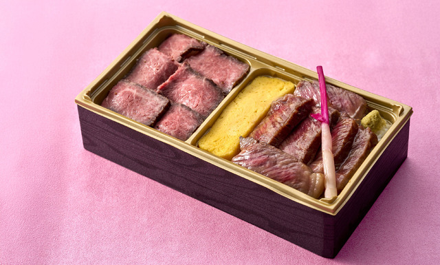 「A5等級飛騨牛ロースステーキとプレミアムローストビーフ弁当」2,970円