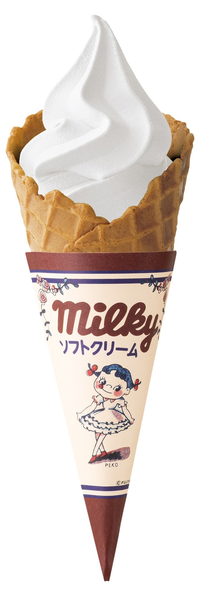 「プレミアムmilkyソフトクリーム」コーン480円(税込)
