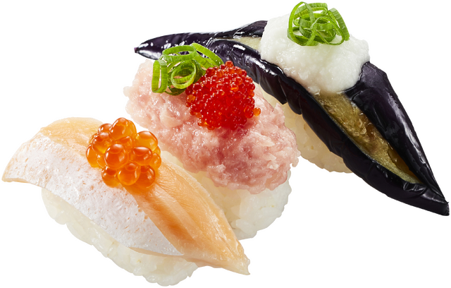 『秋の彩り三種盛り』三貫290円（税込）