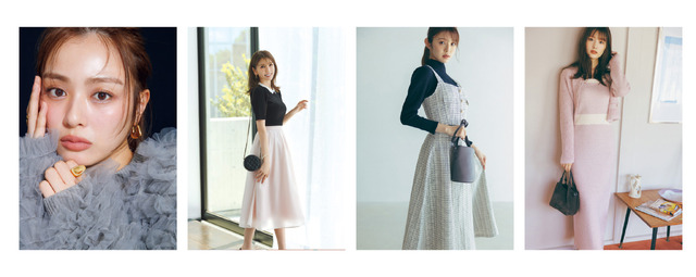 (写真左から)内田理央さん、美香、鈴木ゆうか、鶴嶋乃愛『andGIRL』秋号(C)DONUTS