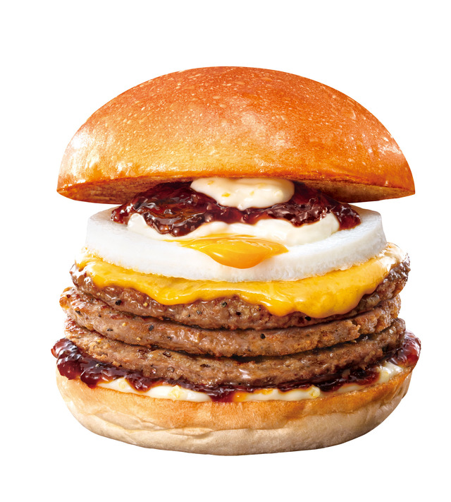 トリプル和風半熟月見 絶品チーズバーガー　990円