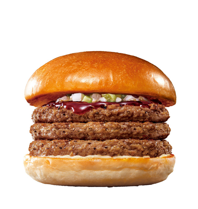 トリプル 絶品ビーフバーガー　820円