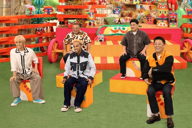 上段左から）伊達みきお（サンドウィッチマン）、富澤たけし（サンドウィッチマン） 下段左から）髙橋海人（King ＆ Prince）、草間リチャード敬太（Aぇ! group）、坂上忍『坂上どうぶつ王国３時間SP』（C）フジテレビ