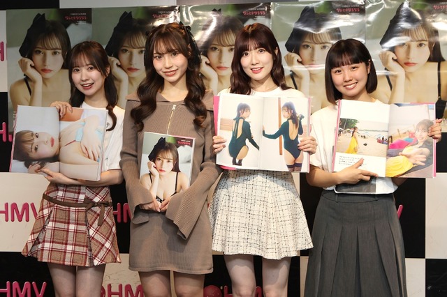 SPゲストが選んだお気に入り写真／（左から）對馬優菜子、川越紗彩、曽我部優芽、古舘葵【撮影：浜瀬将樹】