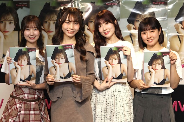 （左から）對馬優菜子、川越紗彩、曽我部優芽、古舘葵【撮影：浜瀬将樹】