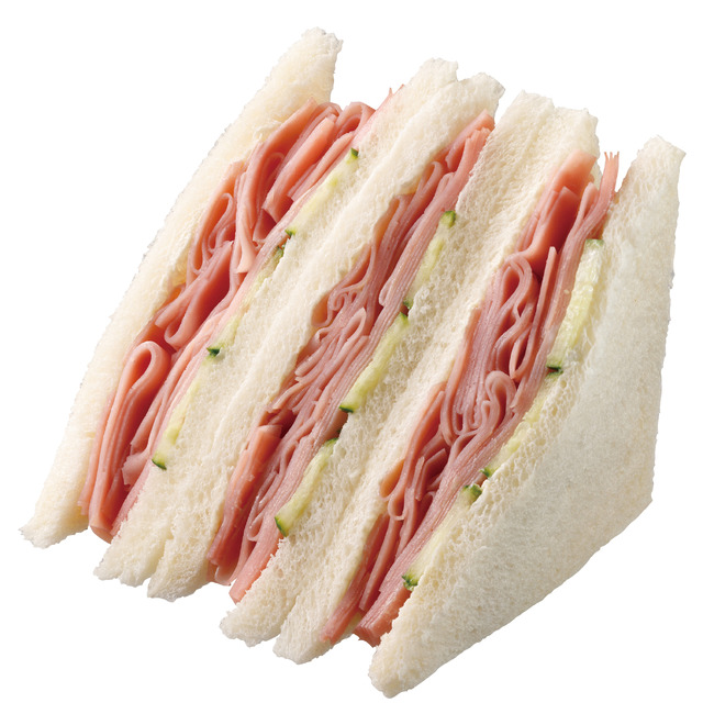 【盛りすぎ商品】「盛りすぎ!ハムサンド」(税込 343 円)