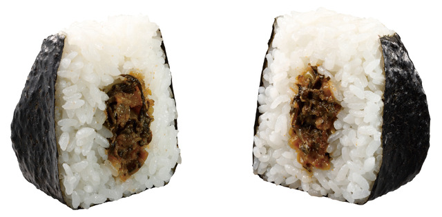 【盛りすぎ商品】「盛りすぎ!高菜明太おにぎり」(税込 192 円)