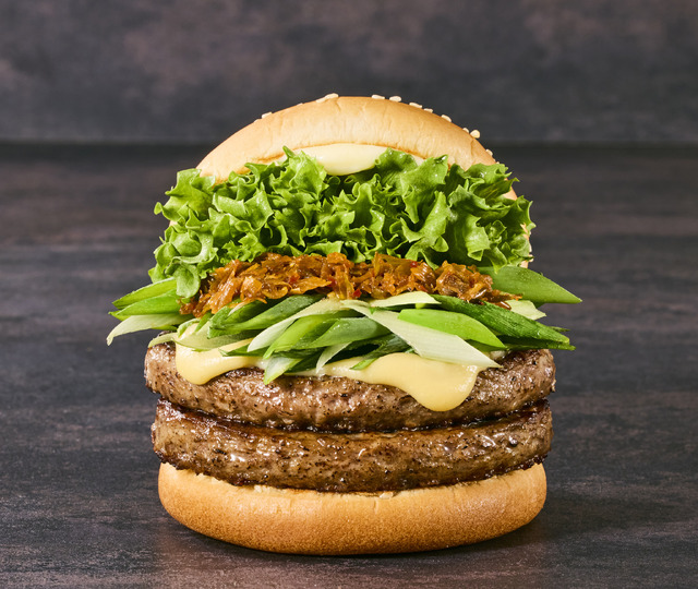 九条ネギと西京味噌の黒毛和牛バーガー　ダブル　1,680円