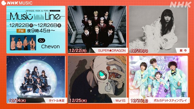 『ミュージックライン』（C）NHK