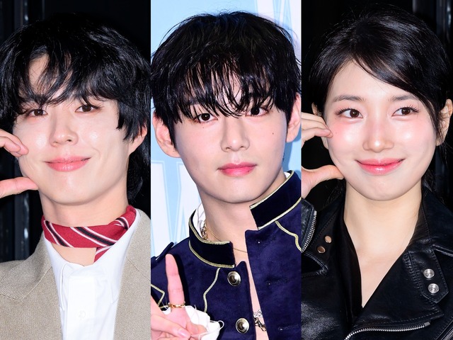 パク・ボゴム、BTS・V＆女優スジとの豪華3ショット公開！“国宝級ビジュアル”の集結に反響続々【PHOTO】
