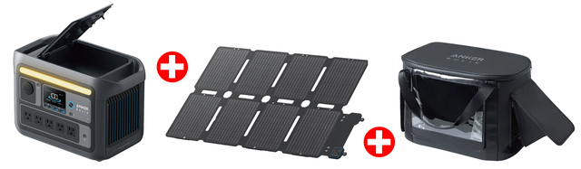 ANKER太陽光充電対応どこでも電源3点セット 税込66,000円
