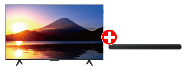 TCL50v型QLED4Kチューナー内蔵液晶テレビ＋シアターバー　税込55,000円