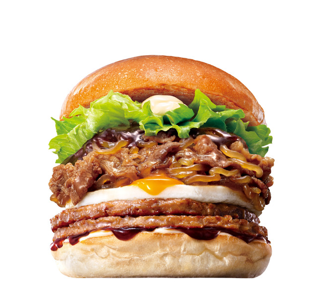 倍盛りとろたま牛すき焼きバーガー　990円（税込）