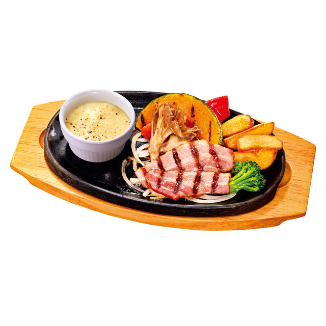 チーズフォンデュ＆焼き野菜とベーコン（税込649円）