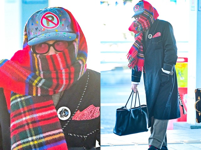 顔を覆ってもオーラ全開…BIGBANG・G-DRAGON、唯一無二のファッションセンスで空港に降臨