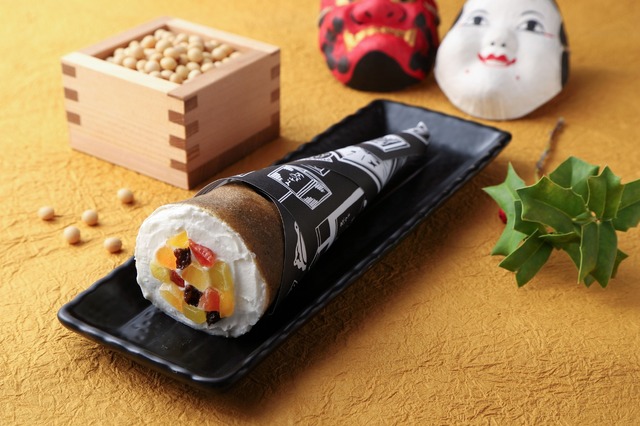 茶フェちゃきち 富岡店「ほうじ茶恵方巻クレープ」税込700円(テイクアウトは税込680円)