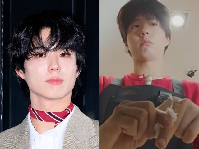 俳優パク・ボゴム、収録中に流血…理髪店でカットに苦戦、汗びっしょりな姿で傷を隠す