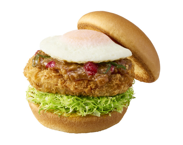 とろ～り 台湾ラーメン風メンチカツバーガー　セット1,140円、単品690円